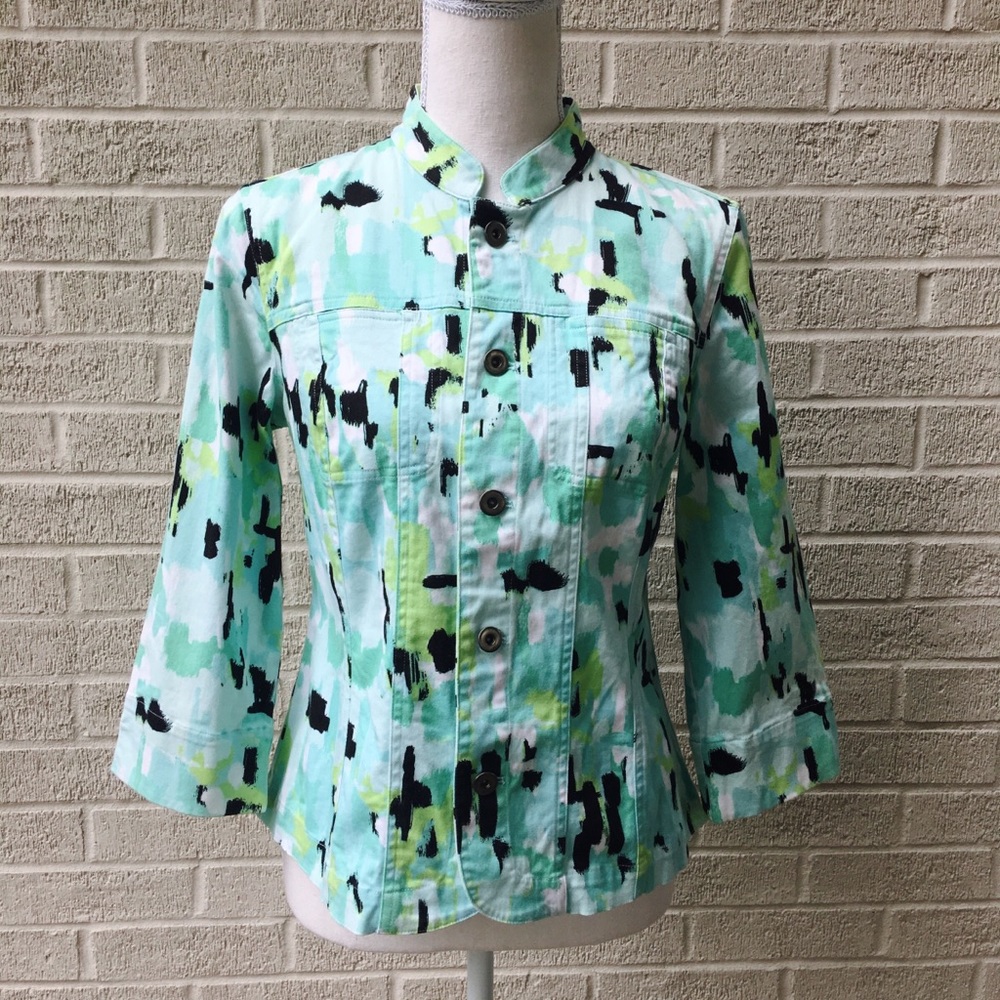 Chistopher & Bank Graphic Print Jacket Size Small